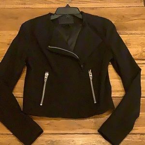 BlankNYC Black Moto Jacket w/Silver Zips